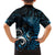 New Zealand Sea Week Family Matching Puletasi and Hawaiian Shirt Maori Wave Pattern Ocean Blue