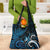 New Zealand Sea Week Grocery Bag Maori Wave Pattern Ocean Blue