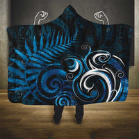 New Zealand Sea Week Hooded Blanket Maori Wave Pattern Ocean Blue LT05 - Polynesian Pride