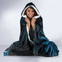 New Zealand Sea Week Hooded Blanket Maori Wave Pattern Ocean Blue LT05 - Polynesian Pride