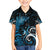 New Zealand Sea Week Kid Hawaiian Shirt Maori Wave Pattern Ocean Blue