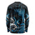 New Zealand Sea Week Long Sleeve Shirt Maori Wave Pattern Ocean Blue