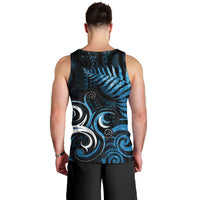 New Zealand Sea Week Men Tank Top Maori Wave Pattern Ocean Blue LT05 - Polynesian Pride