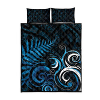 New Zealand Sea Week Quilt Bed Set Maori Wave Pattern Ocean Blue LT05 - Polynesian Pride