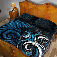 New Zealand Sea Week Quilt Bed Set Maori Wave Pattern Ocean Blue LT05 - Polynesian Pride