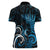 New Zealand Sea Week Women Polo Shirt Maori Wave Pattern Ocean Blue