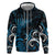 New Zealand Sea Week Zip Hoodie Maori Wave Pattern Ocean Blue