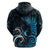 New Zealand Sea Week Zip Hoodie Maori Wave Pattern Ocean Blue