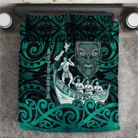 New Zealand Waka Racing Bedding Set Maori Warriors LT05 Green - Polynesian Pride