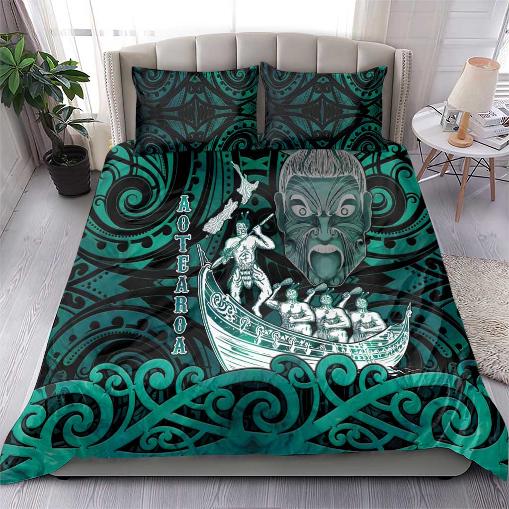 New Zealand Waka Racing Bedding Set Maori Warriors LT05 - Polynesian Pride