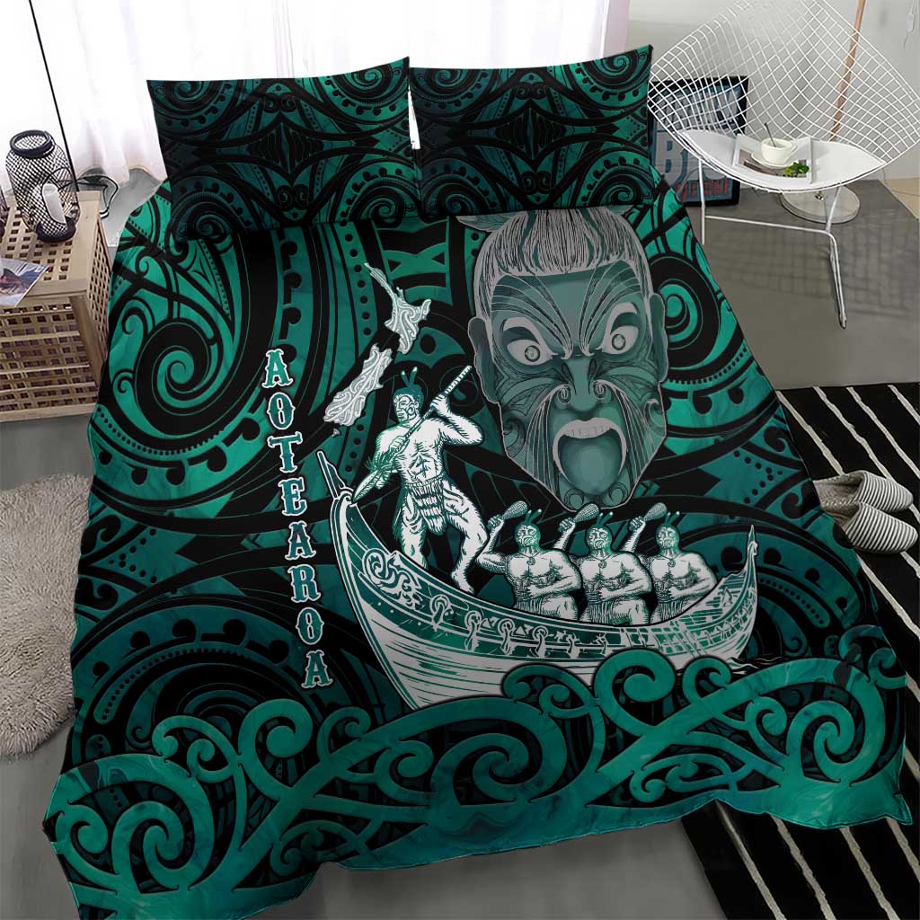 New Zealand Waka Racing Bedding Set Maori Warriors LT05 - Polynesian Pride