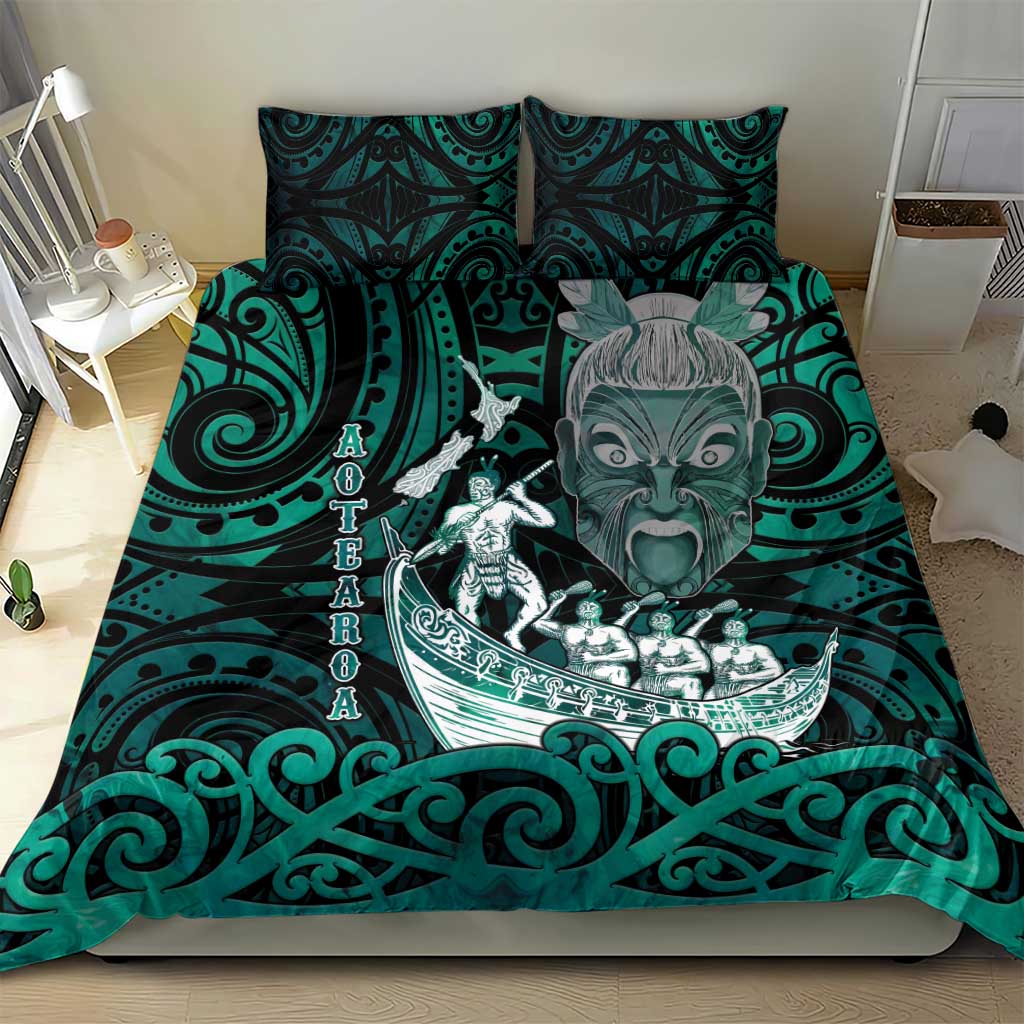 New Zealand Waka Racing Bedding Set Maori Warriors LT05 - Polynesian Pride