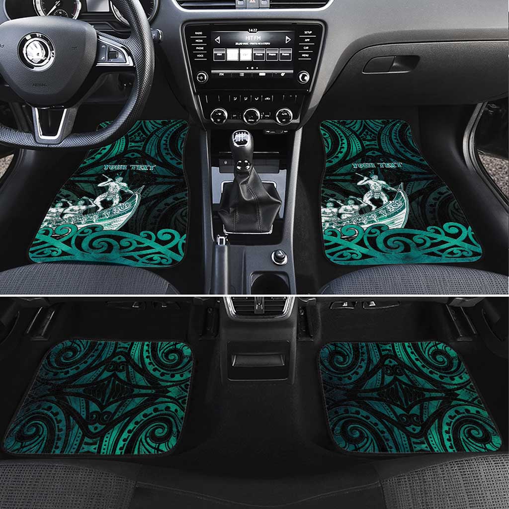 New Zealand Waka Racing Car Mats Maori Warriors LT05 Set 4pcs Green - Polynesian Pride