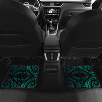 New Zealand Waka Racing Car Mats Maori Warriors LT05 Set 2pcs - Back Green - Polynesian Pride