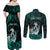 Personalised New Zealand Waka Racing Couples Matching Off Shoulder Maxi Dress and Long Sleeve Button Shirt Maori Warriors