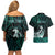 Personalised New Zealand Waka Racing Couples Matching Off Shoulder Short Dress and Hawaiian Shirt Maori Warriors