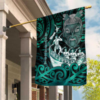 New Zealand Waka Racing Garden Flag Maori Warriors LT05 House Flag Green - Polynesian Pride