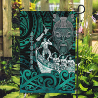 New Zealand Waka Racing Garden Flag Maori Warriors LT05 Garden Flag Green - Polynesian Pride