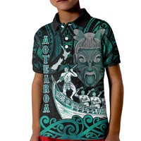 Personalised New Zealand Waka Racing Kid Polo Shirt Maori Warriors LT05 Kid Green - Polynesian Pride