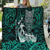 New Zealand Waka Racing Quilt Maori Warriors LT05 Green - Polynesian Pride