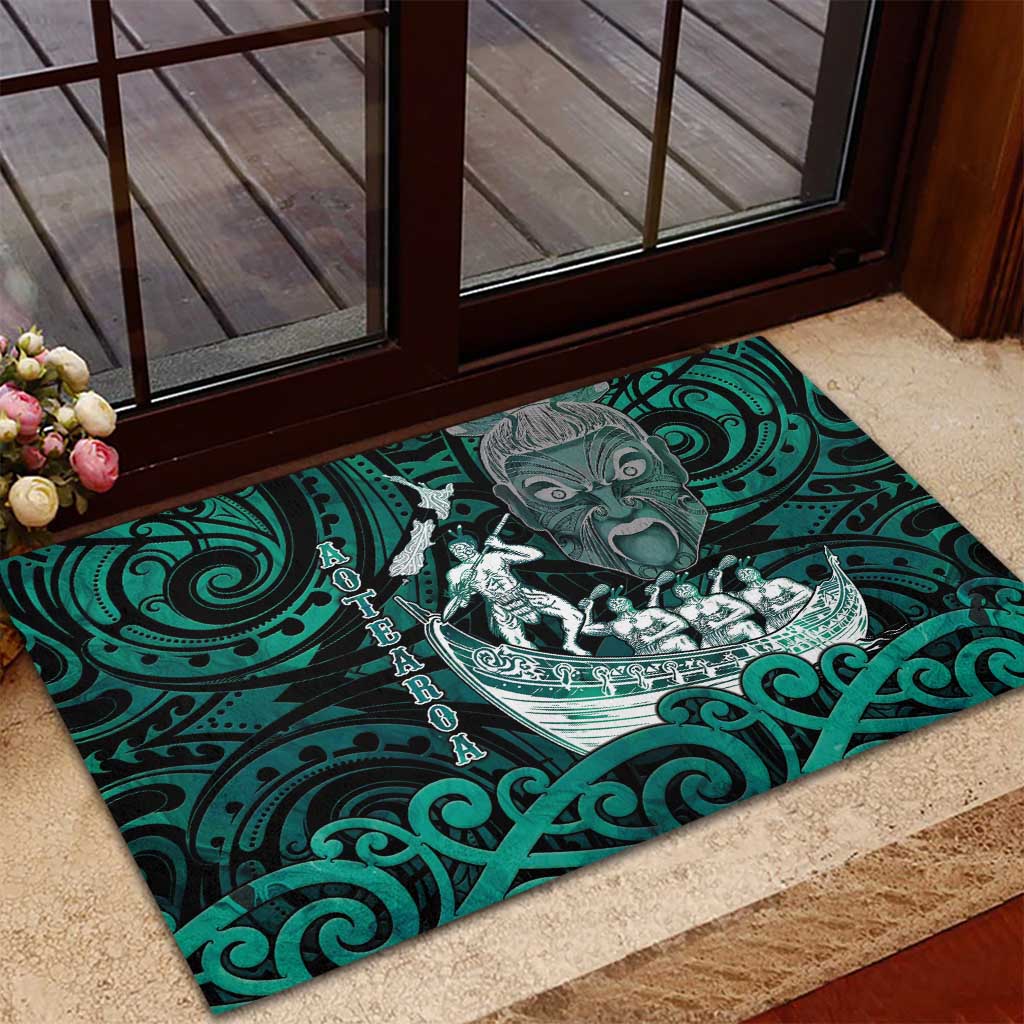 New Zealand Waka Racing Rubber Doormat Maori Warriors LT05 - Polynesian Pride