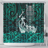New Zealand Waka Racing Shower Curtain Maori Warriors LT05 - Polynesian Pride