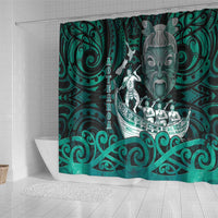 New Zealand Waka Racing Shower Curtain Maori Warriors LT05 - Polynesian Pride