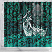 New Zealand Waka Racing Shower Curtain Maori Warriors LT05 - Polynesian Pride