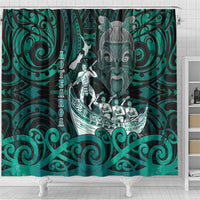 New Zealand Waka Racing Shower Curtain Maori Warriors LT05 - Polynesian Pride