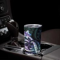 Polynesian Art Tattoo Tumbler Cup Plumeria Flowers Turquoise Gradient LT05 - Polynesian Pride