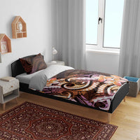 Polynesian Art Tattoo Bedding Set Plumeria Flowers Peach Gradient LT05 - Polynesian Pride