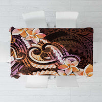 Polynesian Art Tattoo Tablecloth Plumeria Flowers Peach Gradient LT05 Peach - Polynesian Pride
