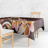 Polynesian Art Tattoo Tablecloth Plumeria Flowers Peach Gradient LT05 - Polynesian Pride