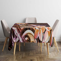 Polynesian Art Tattoo Tablecloth Plumeria Flowers Peach Gradient LT05 - Polynesian Pride