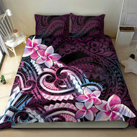 Polynesian Art Tattoo Bedding Set Plumeria Flowers Pink Gradient LT05 - Polynesian Pride