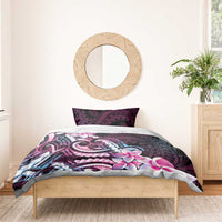 Polynesian Art Tattoo Bedding Set Plumeria Flowers Pink Gradient LT05 - Polynesian Pride
