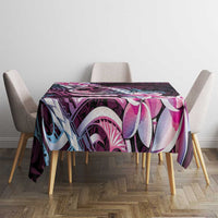 Polynesian Art Tattoo Tablecloth Plumeria Flowers Pink Gradient LT05 - Polynesian Pride