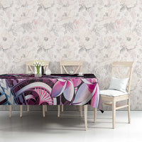 Polynesian Art Tattoo Tablecloth Plumeria Flowers Pink Gradient LT05 - Polynesian Pride
