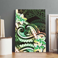 Polynesian Art Tattoo Canvas Wall Art Plumeria Flowers Green Gradient LT05 - Polynesian Pride