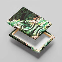 Polynesian Art Tattoo Canvas Wall Art Plumeria Flowers Green Gradient LT05 - Polynesian Pride