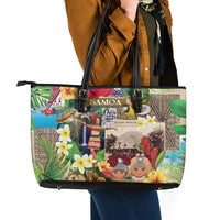 Samoa Culture Leather Tote Bag Embracing The Spirit LT05 - Polynesian Pride
