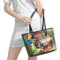 Samoa Culture Leather Tote Bag Embracing The Spirit LT05 - Polynesian Pride
