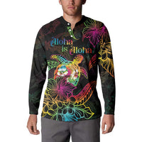 Hawaii Pride Button Sweatshirt Aloha Is Aloha LT05 - Polynesian Pride