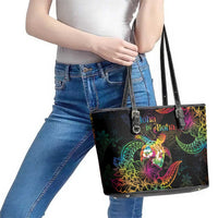 Hawaii Pride Leather Tote Bag Aloha Is Aloha LT05 - Polynesian Pride