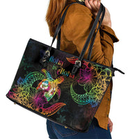 Hawaii Pride Leather Tote Bag Aloha Is Aloha LT05 - Polynesian Pride