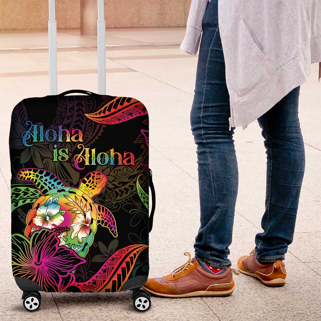 Hawaii Pride Luggage Cover Aloha Is Aloha LT05 Colorful - Polynesian Pride