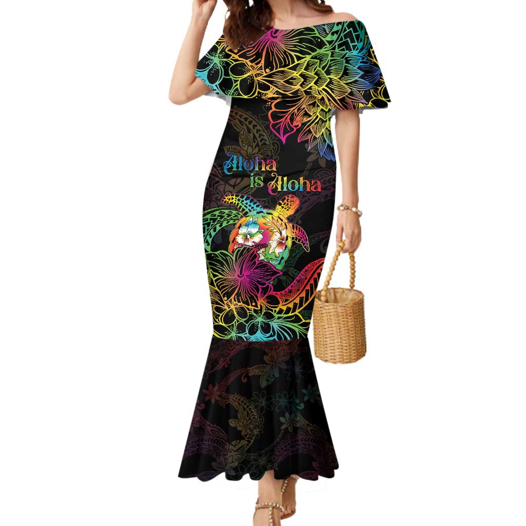 Hawaii Pride Mermaid Dress Aloha Is Aloha LT05 Women Colorful - Polynesian Pride