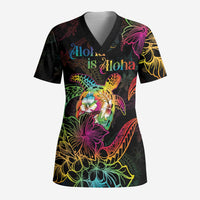 Hawaii Pride Scrub Top Aloha Is Aloha LT05 Adult Colorful - Polynesian Pride