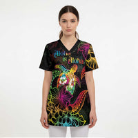 Hawaii Pride Scrub Top Aloha Is Aloha LT05 - Polynesian Pride
