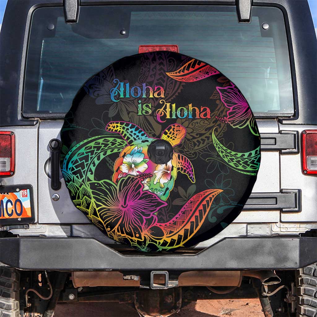 Hawaii Pride Spare Tire Cover Aloha Is Aloha LT05 Colorful - Polynesian Pride